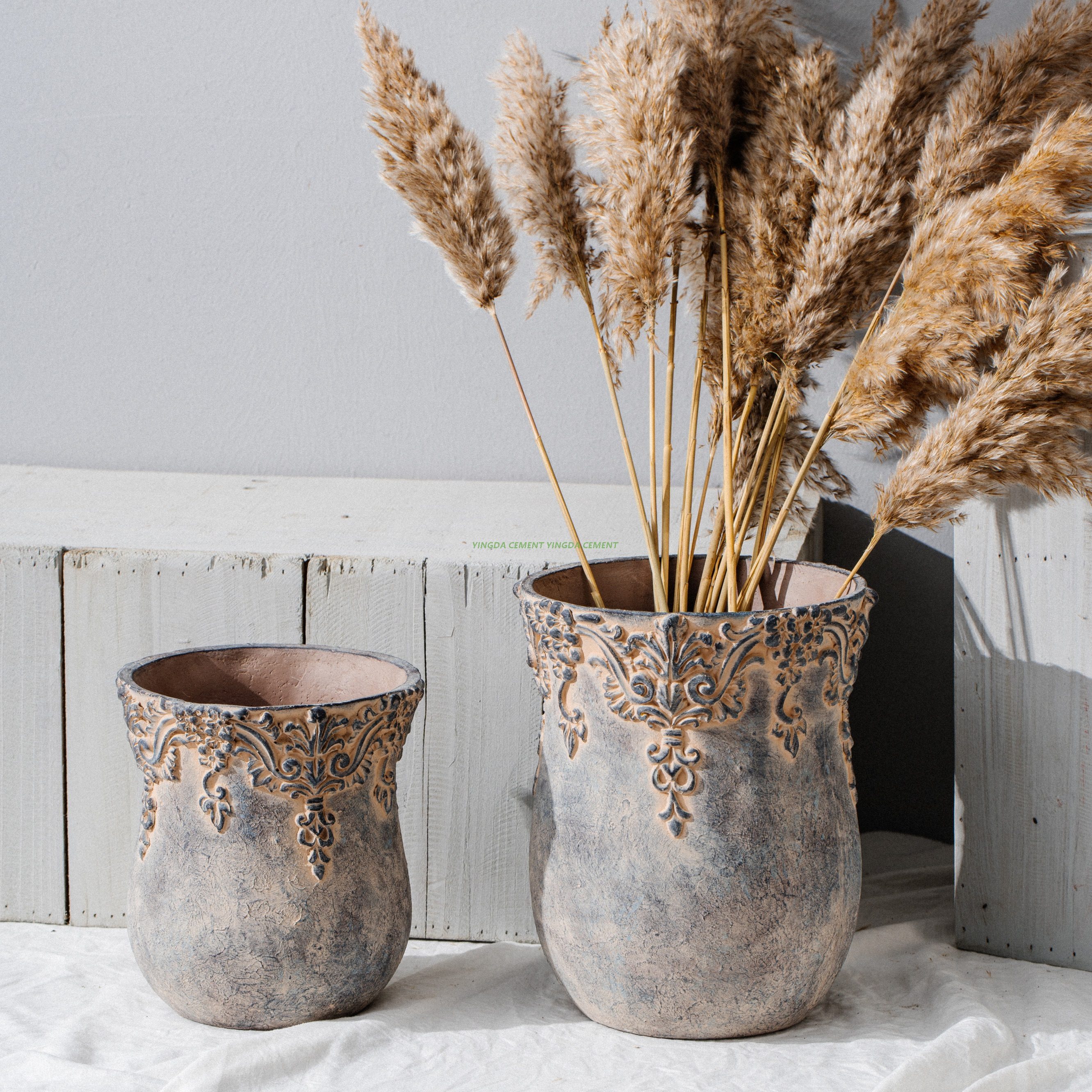 SimpleCement Flowerpot Creative Garden DecorationFlowerpot Magnesium Mud Manufacturers