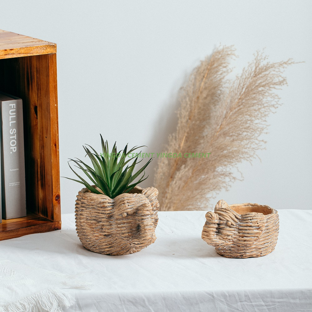 Cute Animal Shape Succulent Planters Pots Small Unique Cement Flower Pot for Home Decoration