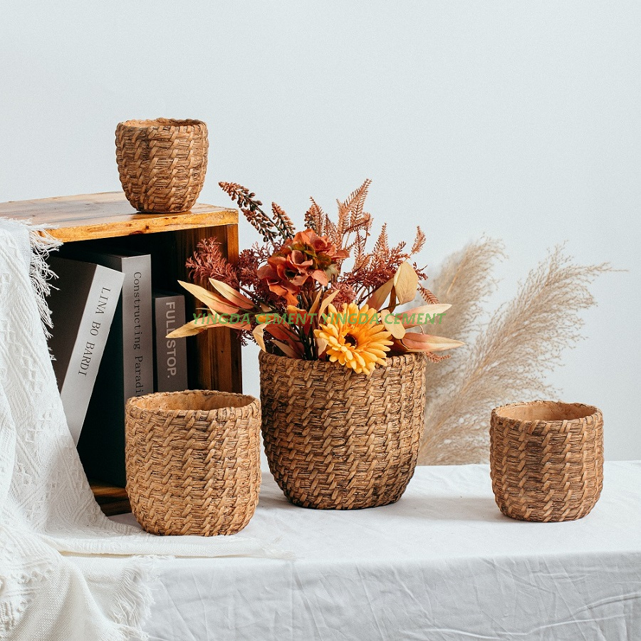 Concrete Garden Planter Flower Plant Pot Unique Retro Style Succulent Plant Pots