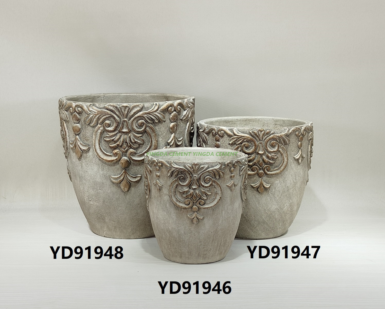 Custom Cheap Low MOQ Round Clay Hydroponics Small Plant Pots Decorative Cement Flower Pot Mini Indoor Planter