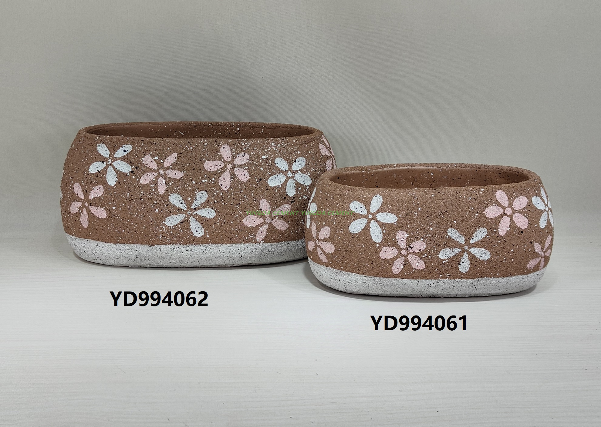 European-StyleCement Flower Pots Outdoor Garden Home Planting Planter Nursery Foam Wrap Powder Coating Vintage Style