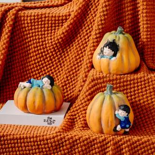 Modern Handcrafted Cement Fiberglass Vegetable Models Pumpkin Sculpture Statues for Outdoor Park Garden Christmas Art Figurines