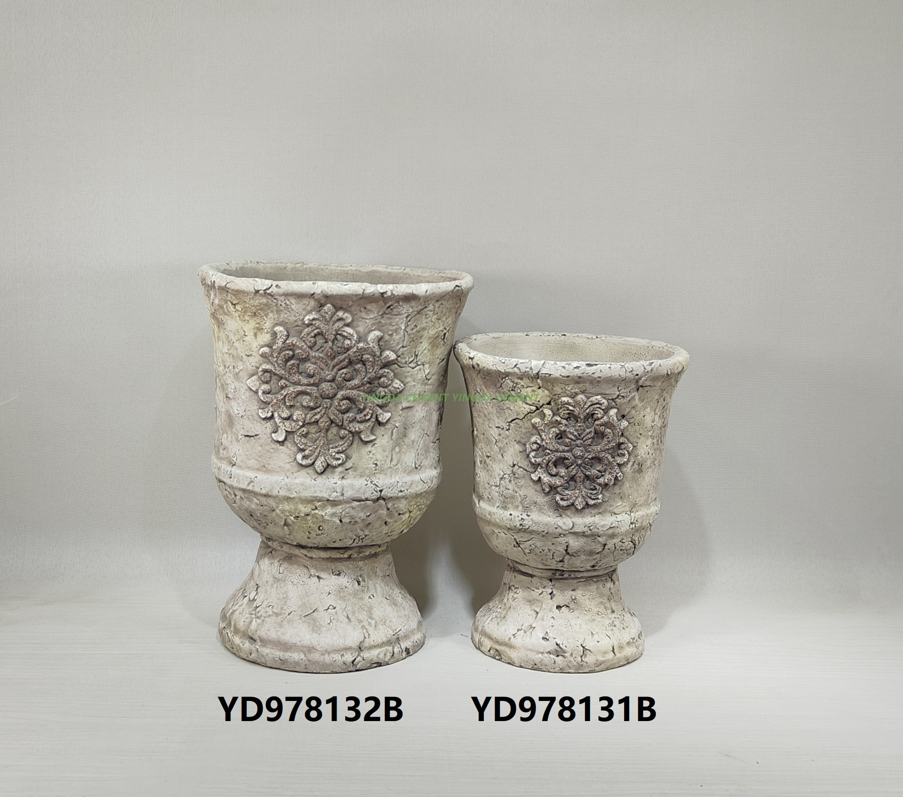 Garden Planter Cement Flower Pot for Home Decor