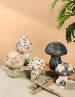 Ceramic Mushroom Garden Ornament Porcelain Statue Decor for Indoor and Outdoor Fairy Gardens Product Category