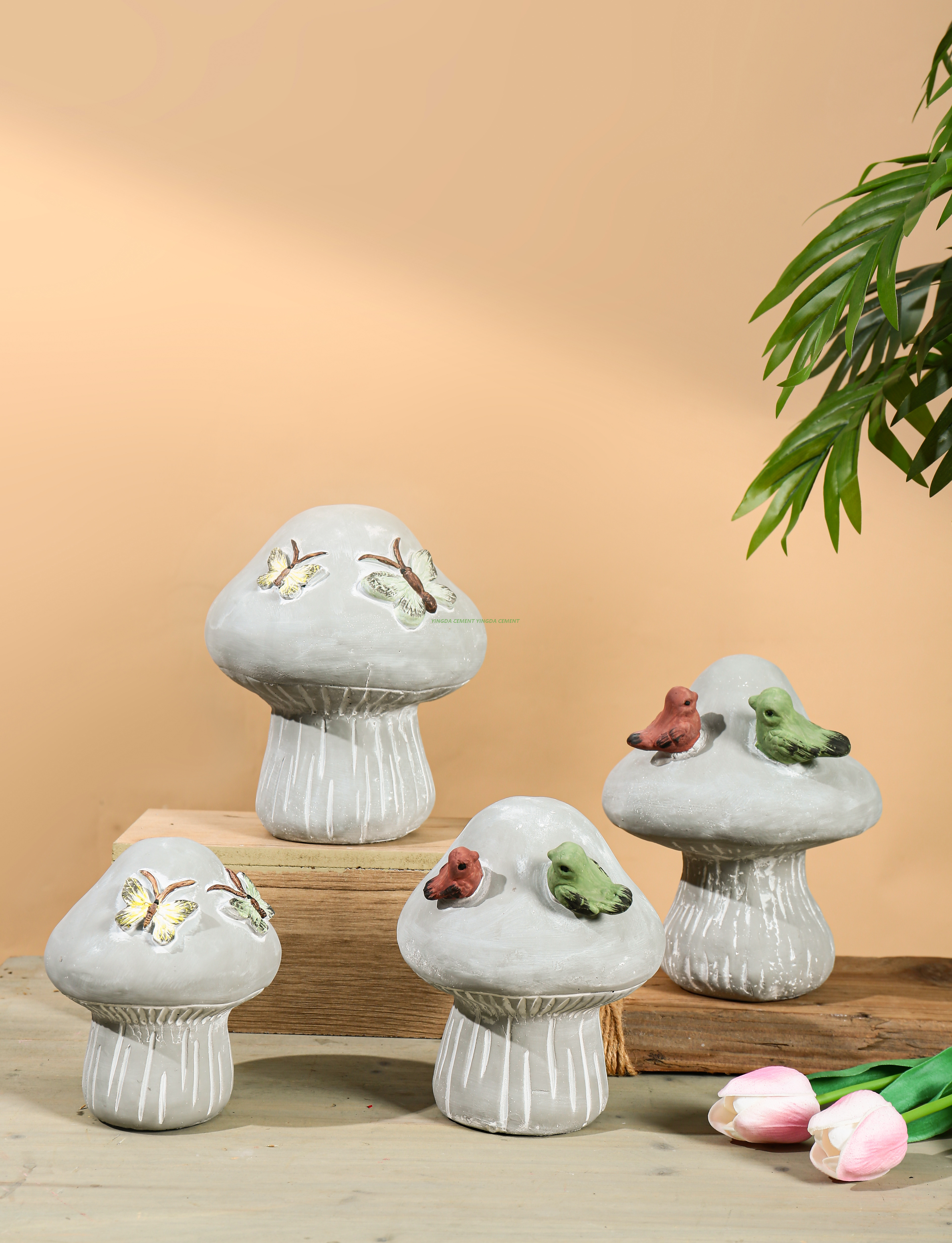 Ceramic Mushroom Garden Ornament Porcelain Statue Decor for Indoor and Outdoor Fairy Gardens Product Category