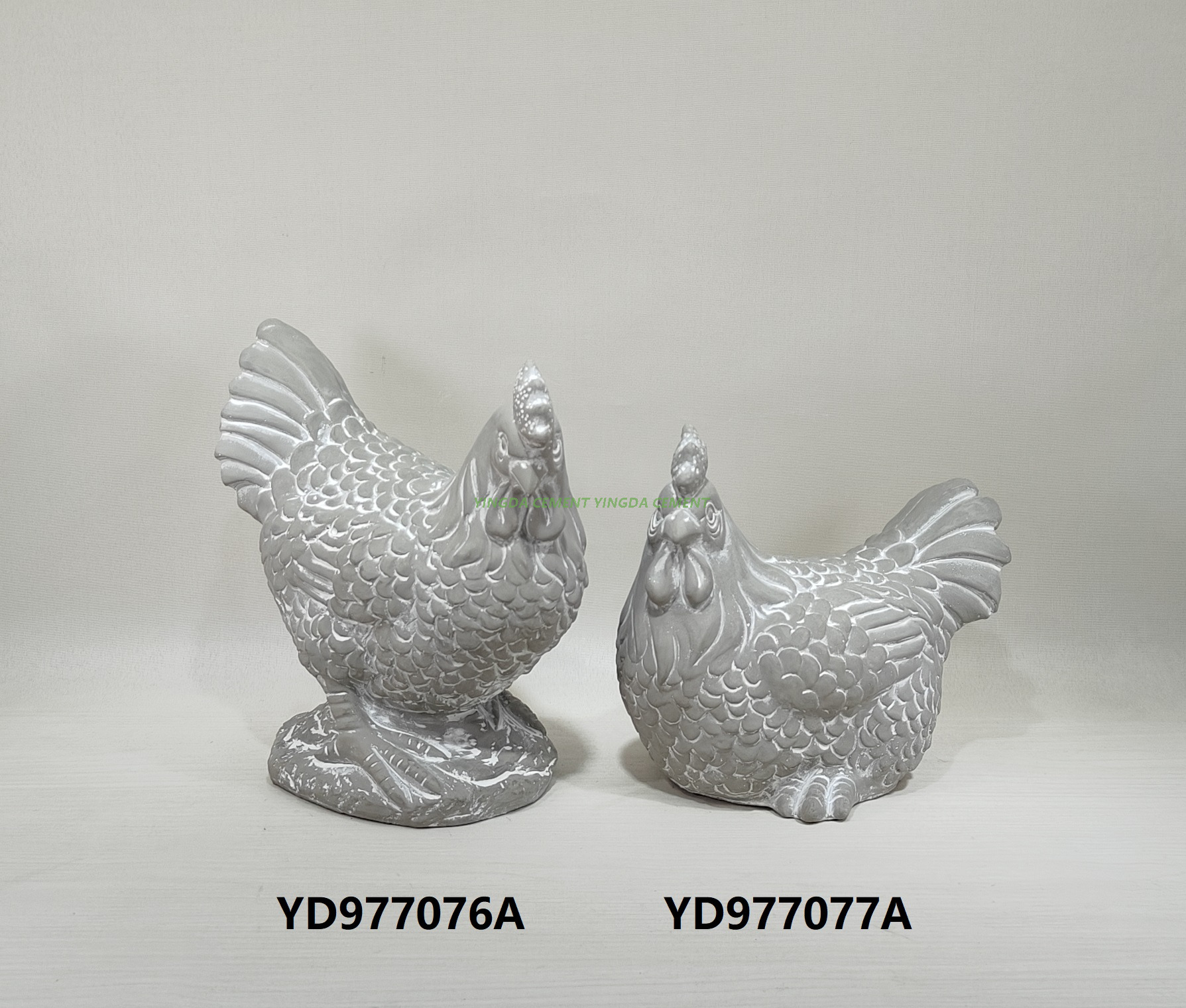 Cement Art Deco Style Chicken Ornament Perfect Birthday Gift Decoration for Living Room Desktop 