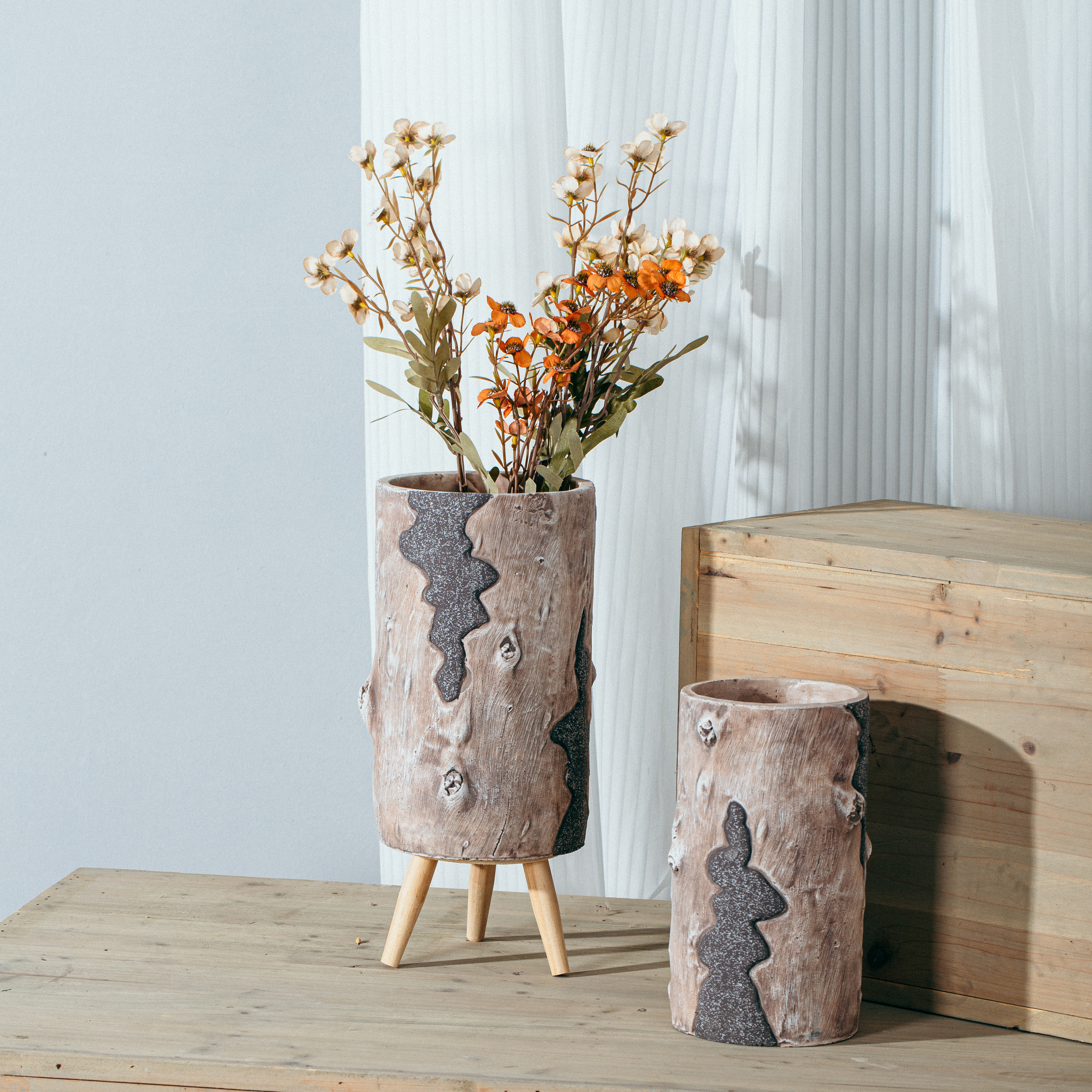 Factory wholesale direct sales unique decor concrete vases handmade flower vase for decoration