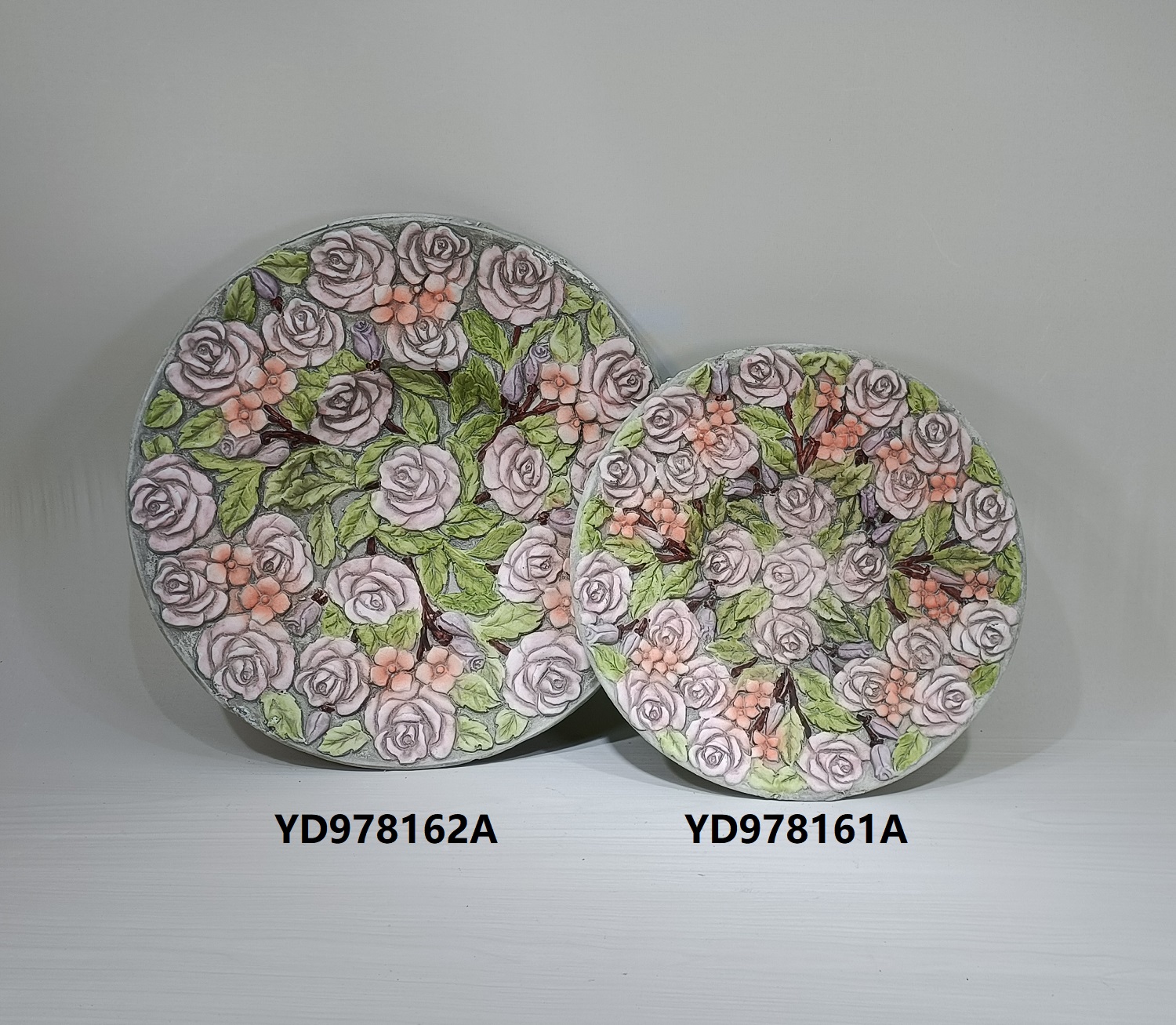 Wholesale hot selling creative nordic flower custom retro cement plate wedding living room home decor