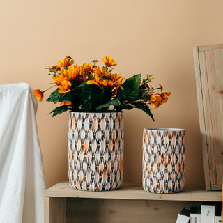 Nordic style unique design popular cement vases plant desktop modern vase for home decor