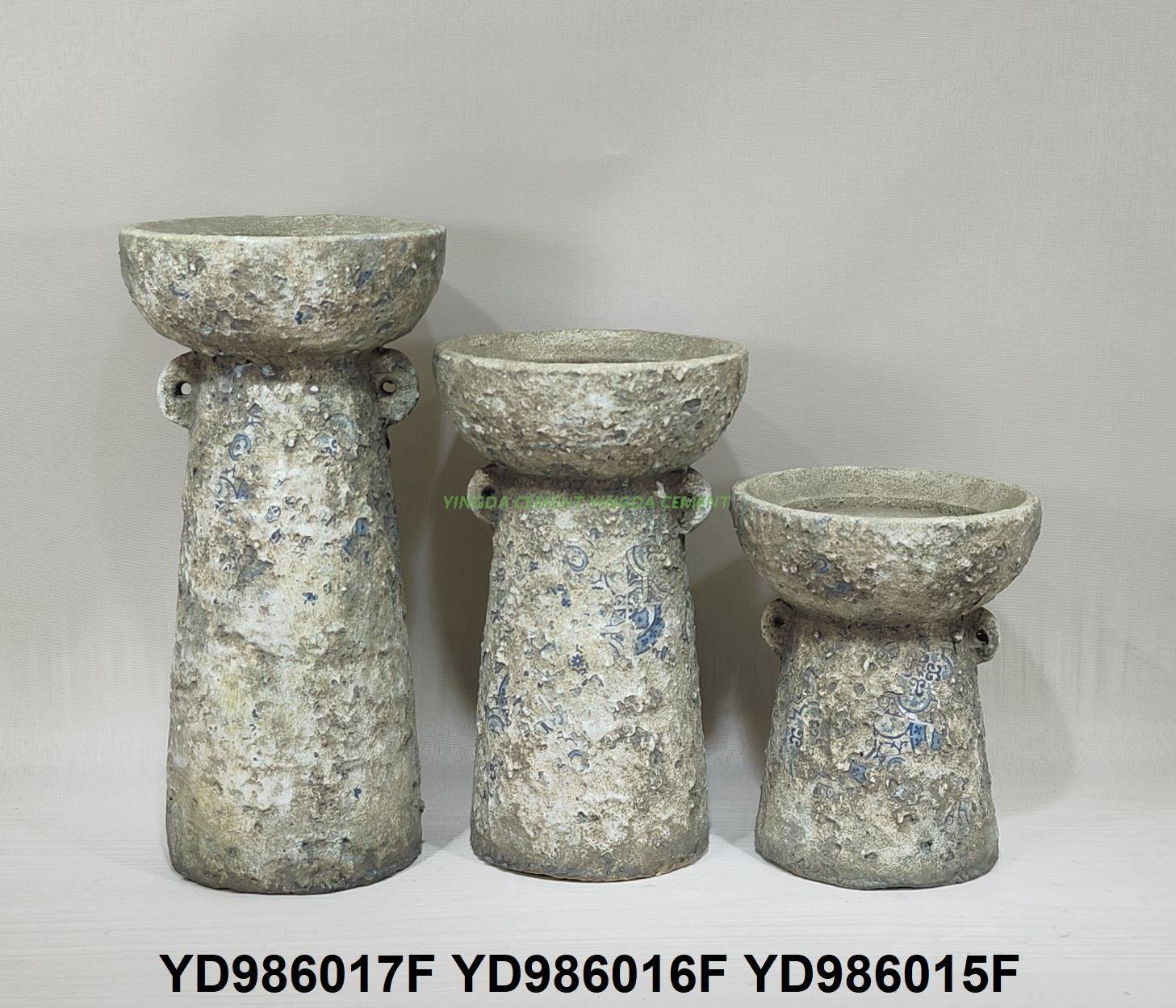 High quality cement material candlestick wedding decor high candle holder for home decor