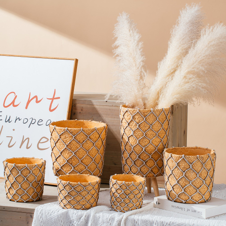 Wholesale customization rustic style succulent plant pot indoor cement flower pot decoration pots