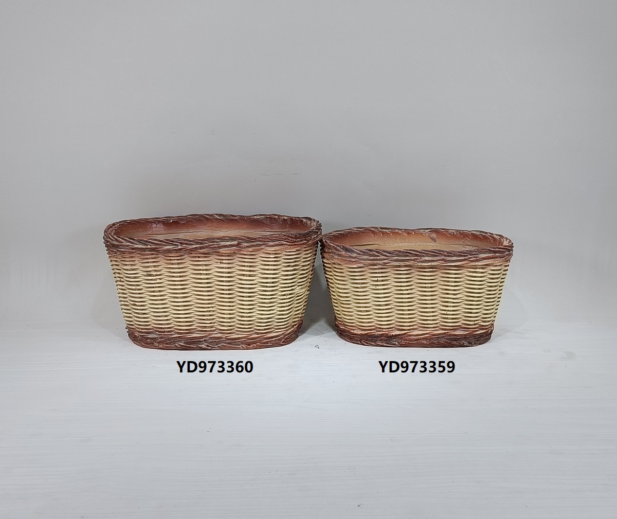 decoration succulent planter cement oval flower pot garden cement bonsai pot