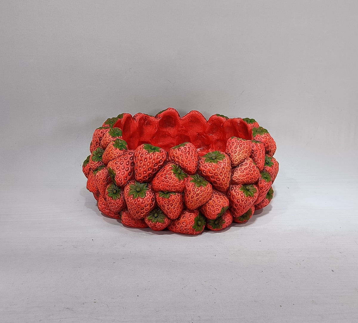 tabletop decoration cement garden pot fruits design strawberry shape cement pot for home decor