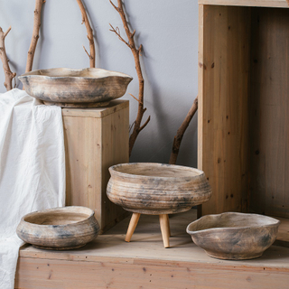 High quality Old looking cement flower pot for decoration