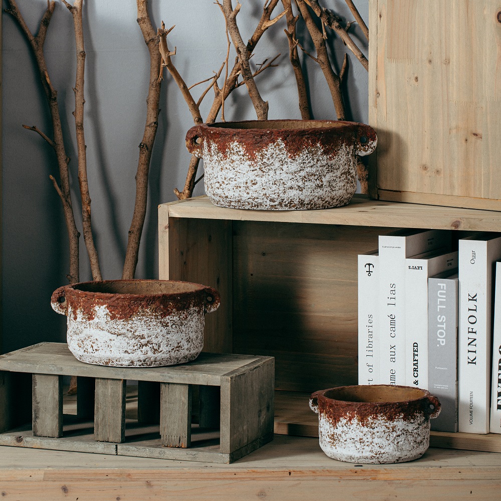 High quality indoor outdoor decoration terracotta plant pots home garden decor cement flower pots