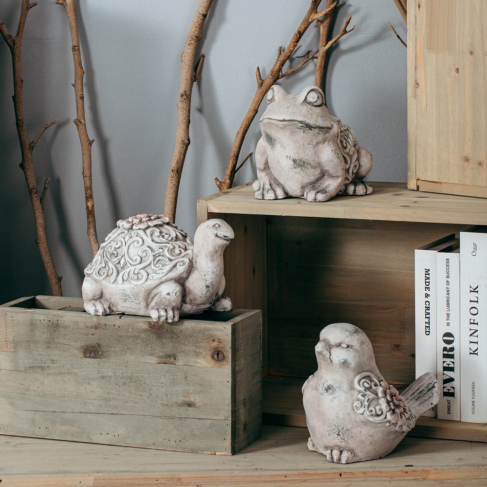 New arrival ornaments animal shape concrete indoor tabletop decoration cement animal home decor