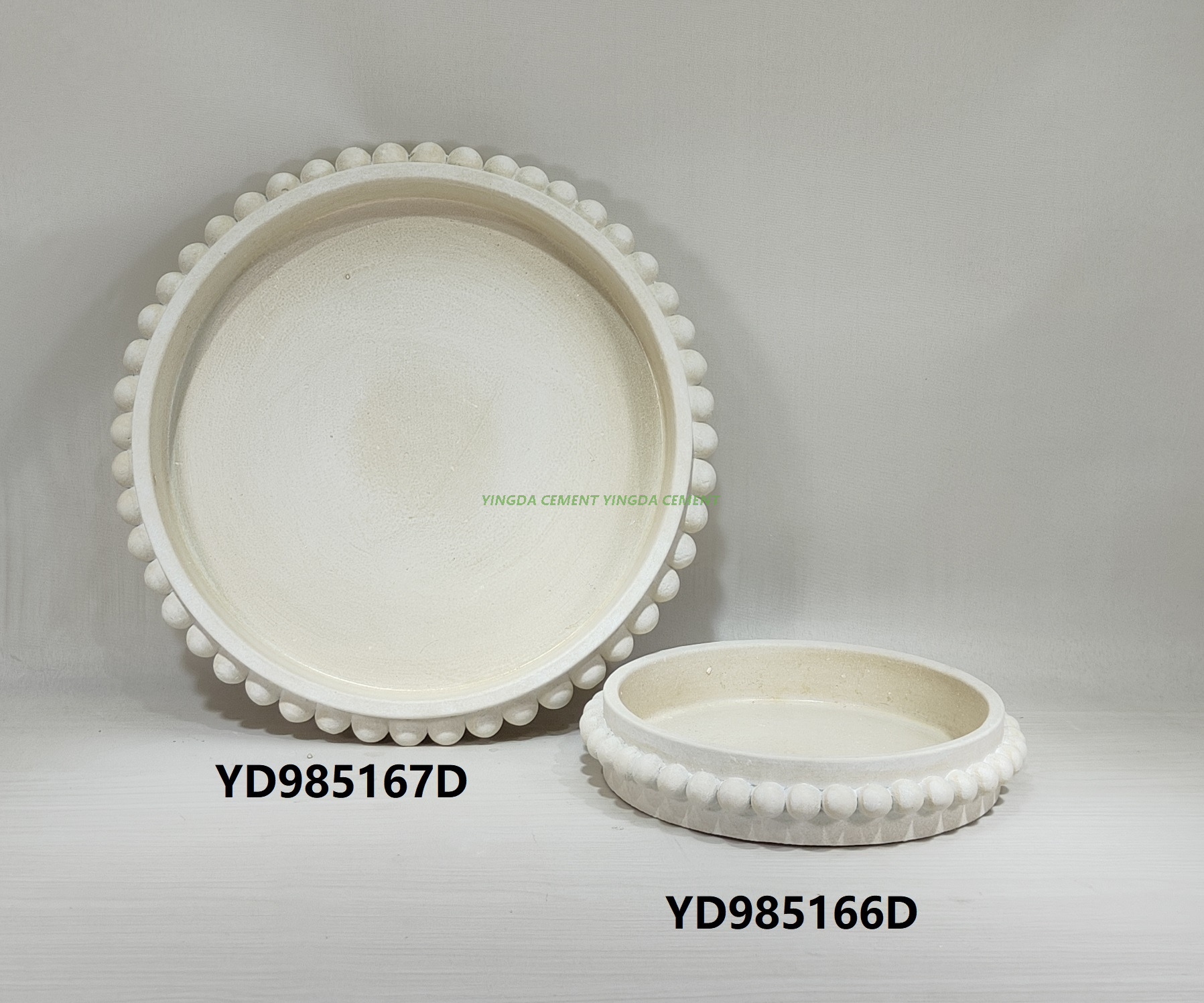 Cement Flower Pot Tray Round Plant Saucer Minimalist Creative Indoor Desktop Small Square Drip Pan Home Use