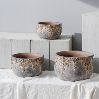 High Quality Artificial Planting Succulent Flower Pot Colorful Nordic Decor Bonsai Garden Cement Pot