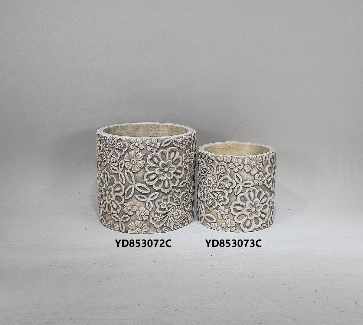 emboss indoor tabletop plant pot wedding decoration cement flower pots