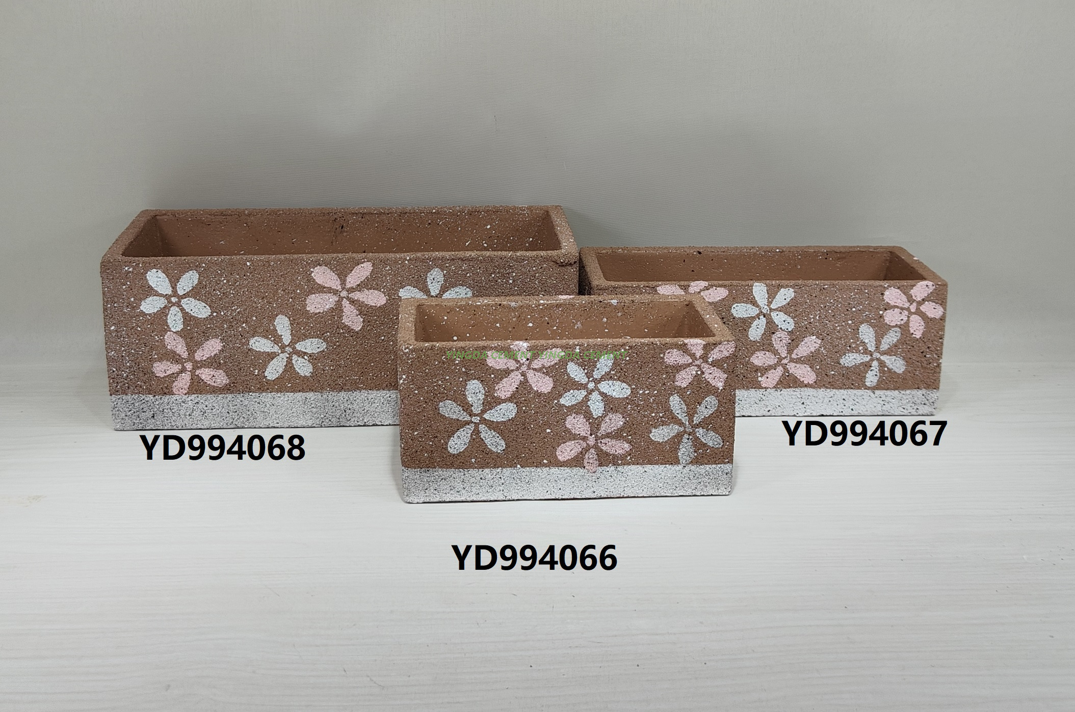 Hand-painted Rainbow Concrete Planter Multiple Sizes