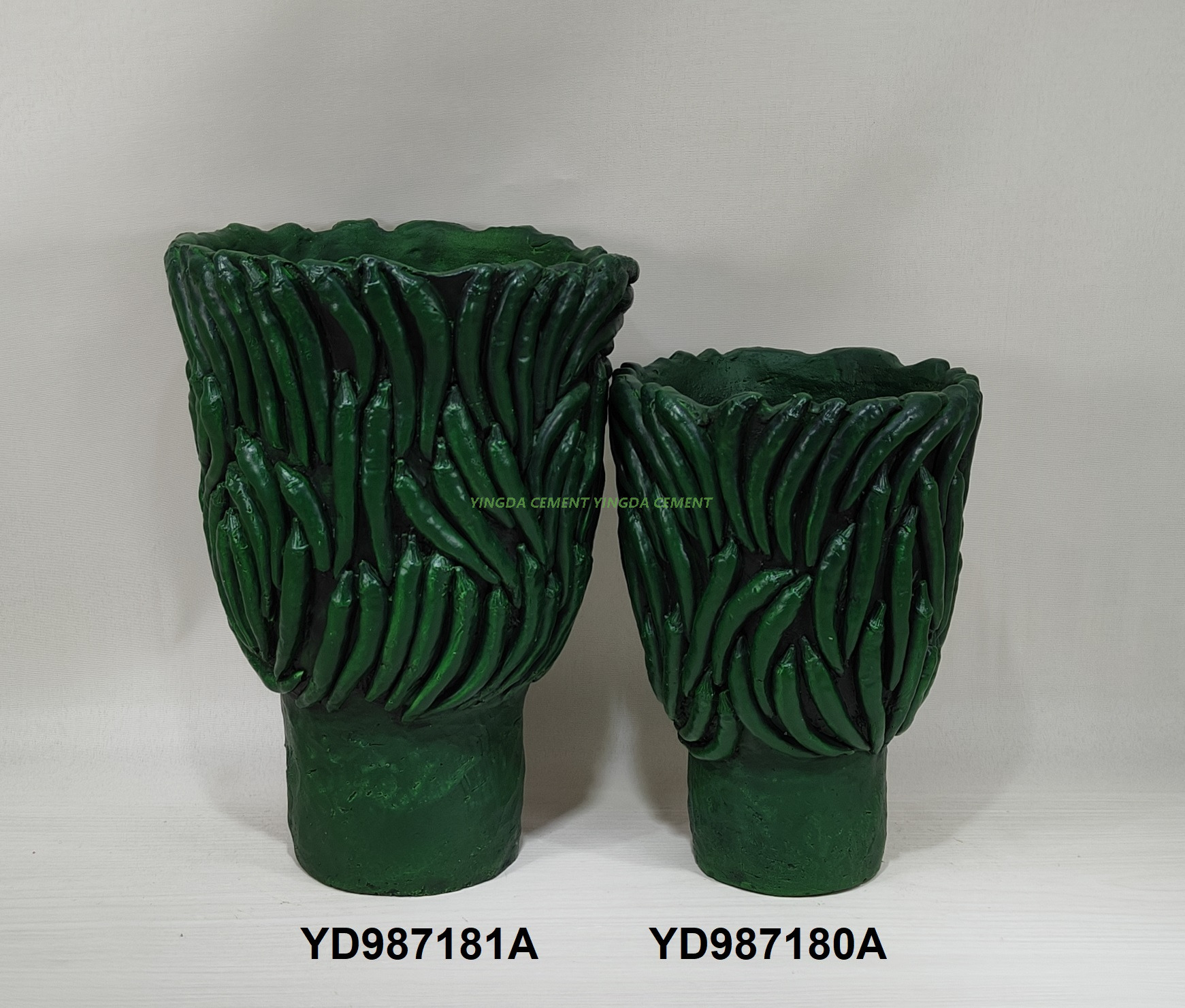  Handmade Creative Pepper Shape Design Cement Succulent Pots Garden Flower Pot