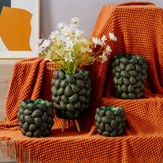 Modern Nordic Style INS Wind Colorful Moon Texture Succulent Planter Indoor Cement Flower Pot for Indoor Plants