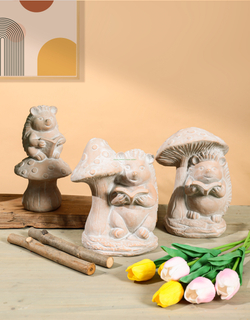 Cute Animal Hedgehog Desktop Tape Dispenser Roll Holder Cement Stationery for Desk Accessories Office and Home Decor