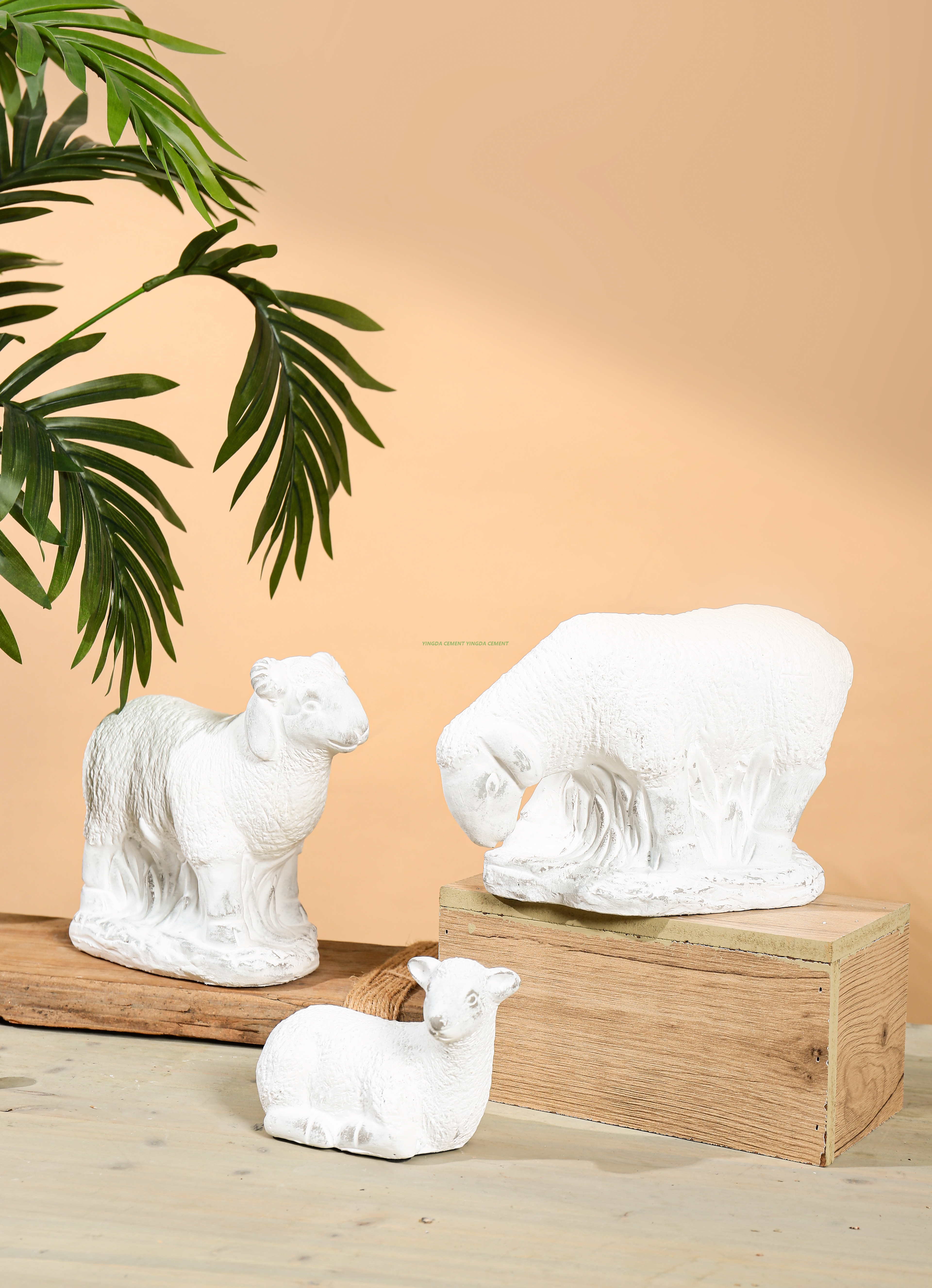 Cement Decor Flocks and Herds Figure Cement Animal Garden Statues