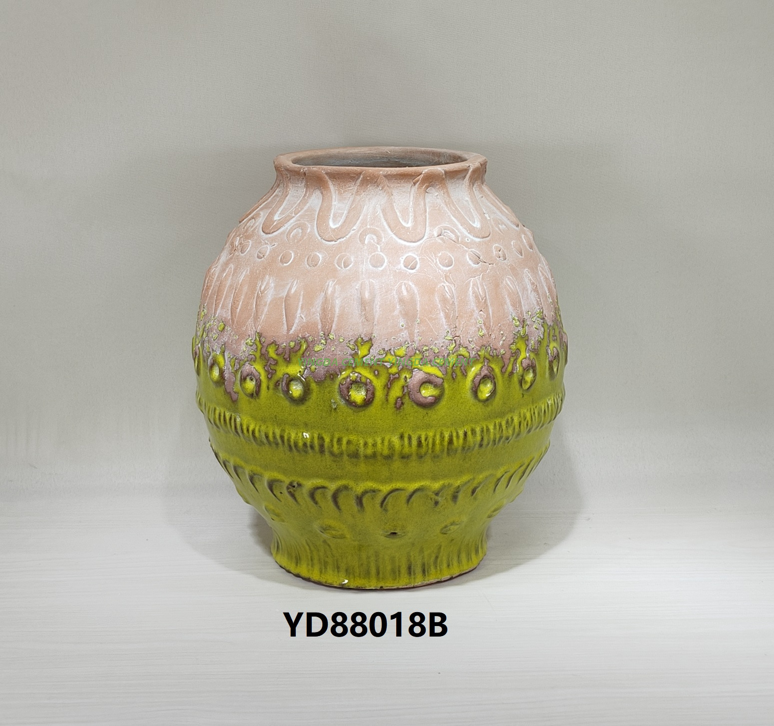 Modern Glazed Ceramic Hydroponic Flower Pot with Creative Vase