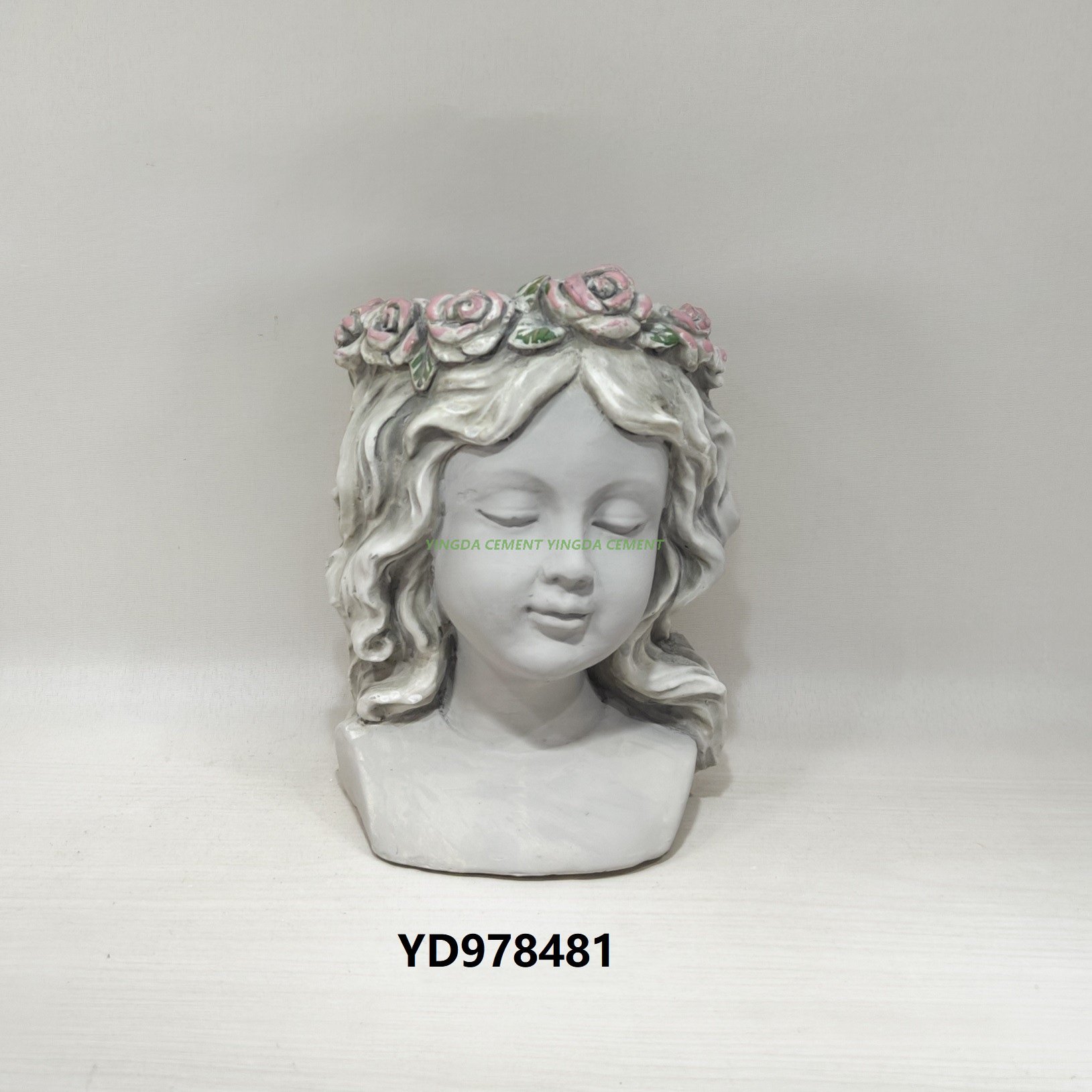 Garden Flower Pot Head Shaped Planter Hot Designs Cement Woman Head Planter Head Flower Pot