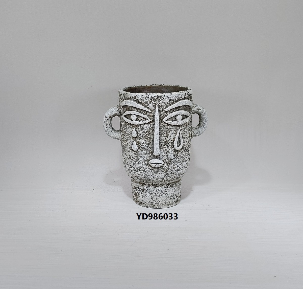 European style decorative ornaments succulent pots garden cement face flower pot