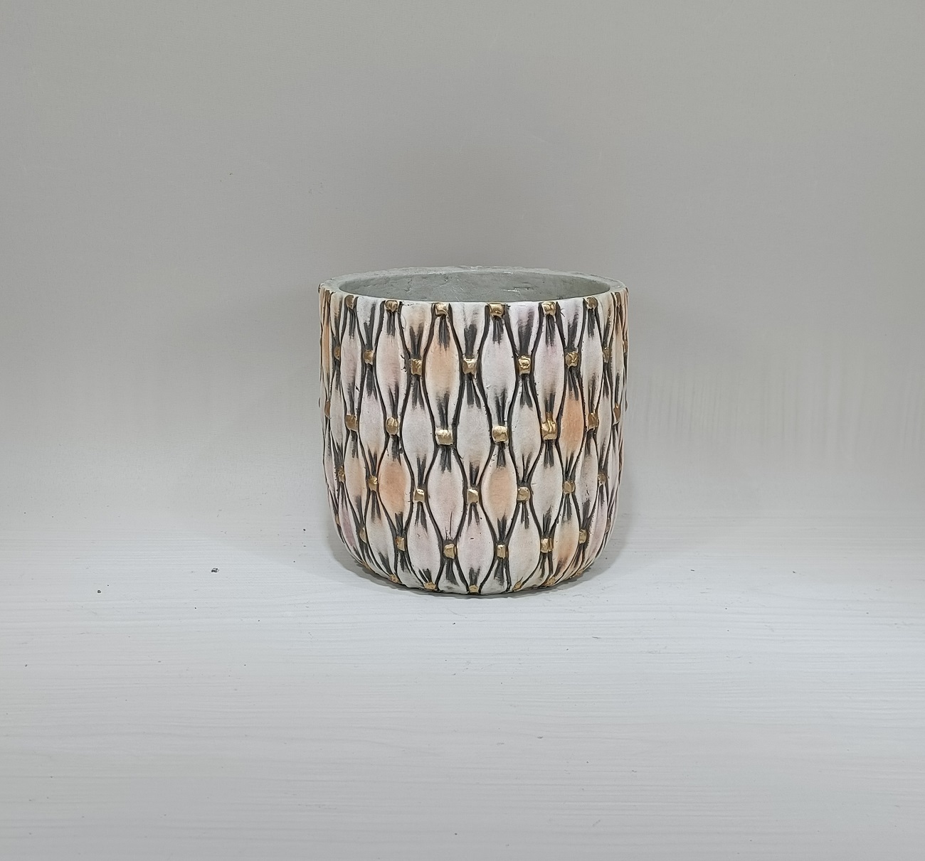 New design creative cement indoor flower pot and planters cylinder shape macetas garden tabletop decoration plant pots