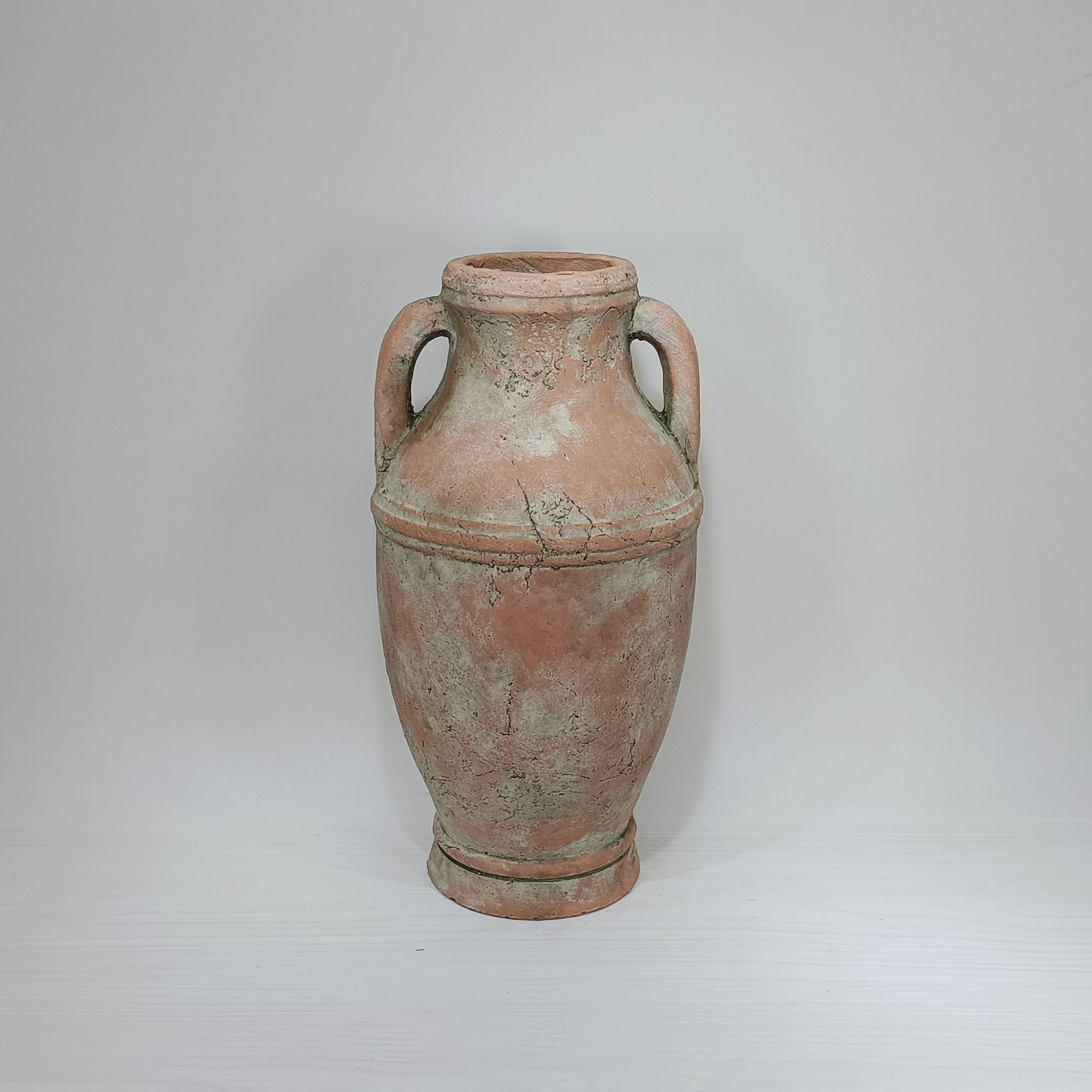 Retro style antique clay pottery garden decorative terracotta vases matte cement flower vase
