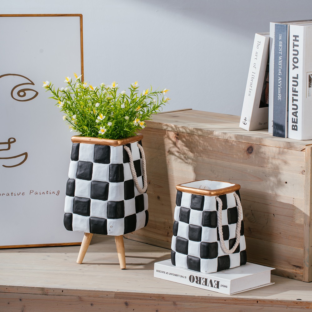 European style pattern garden decoration succulent plant pots indoor outdoor cement flower pots