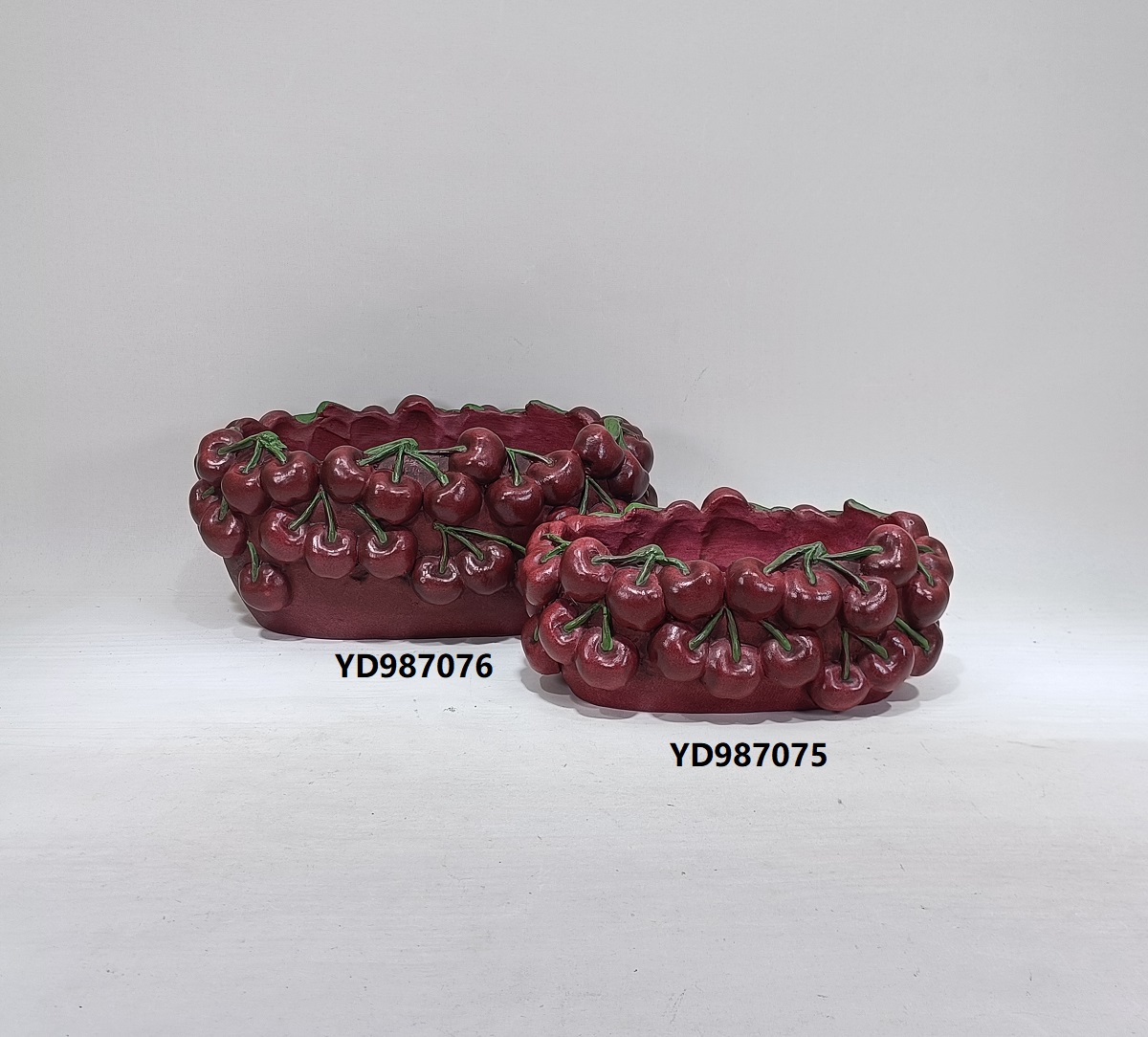 Factory directly sale fruits design cherry cement pot for home decor