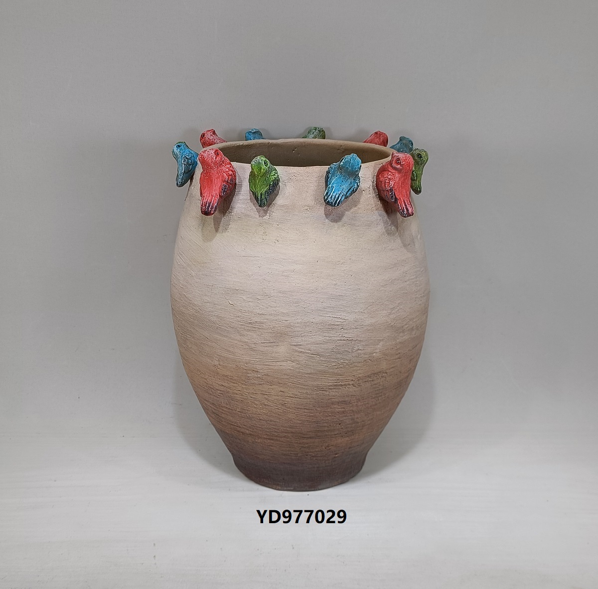 Many Birds embosses design modern decorative garden pot cement flower pot