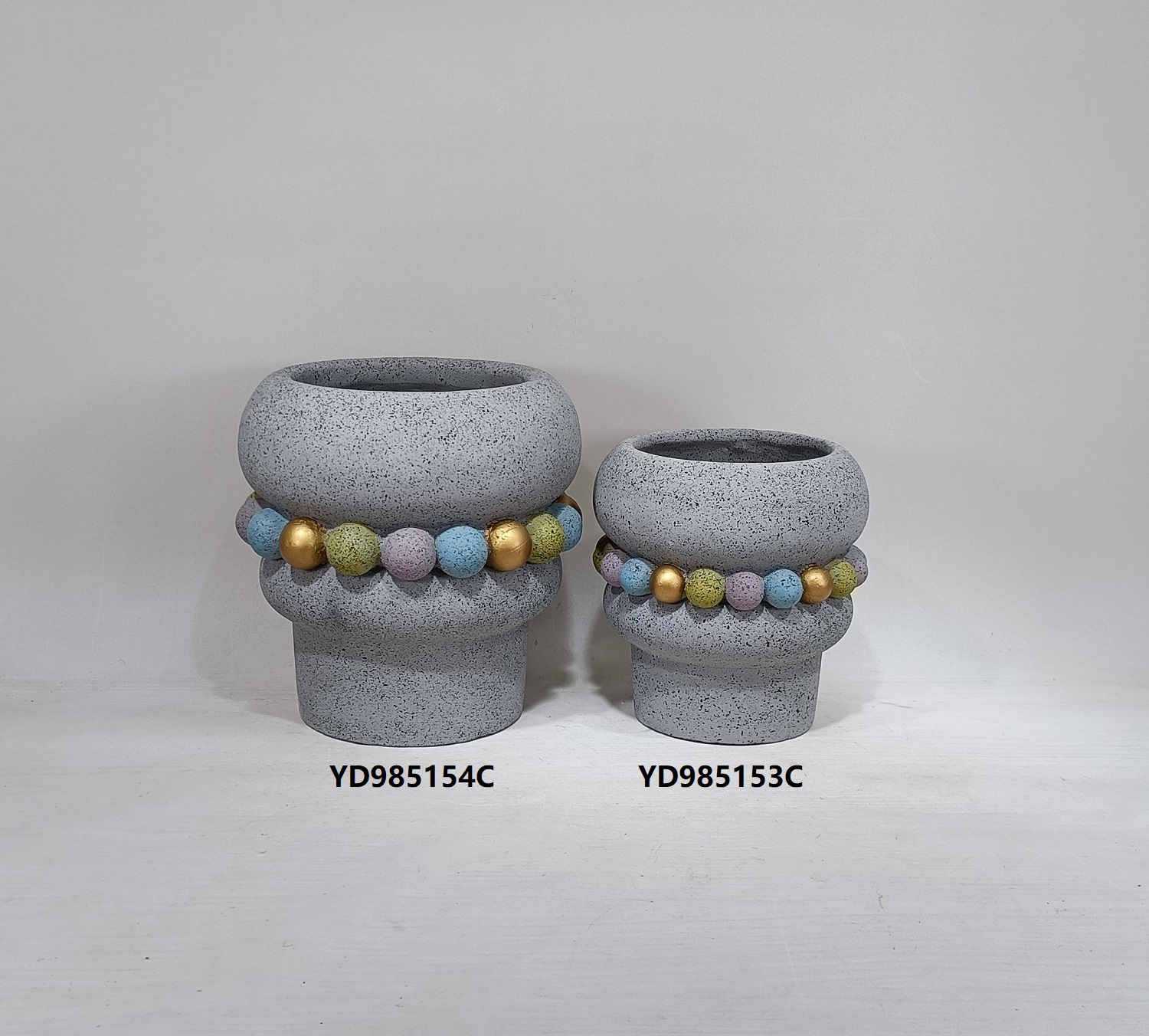 Dot embossed design luxury concrete flower pot for christmas decoration cement flower pot