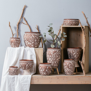 Vintage home decoration garden pots luxury cement flower pots & planters