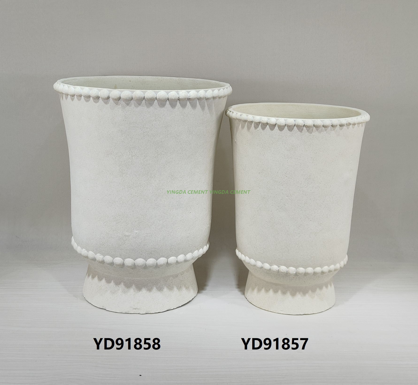 Factory Hot Sale Modern Design Cement Planter Pots Durable Antique Gray Flower Pots for Home Garden Desktop Set of