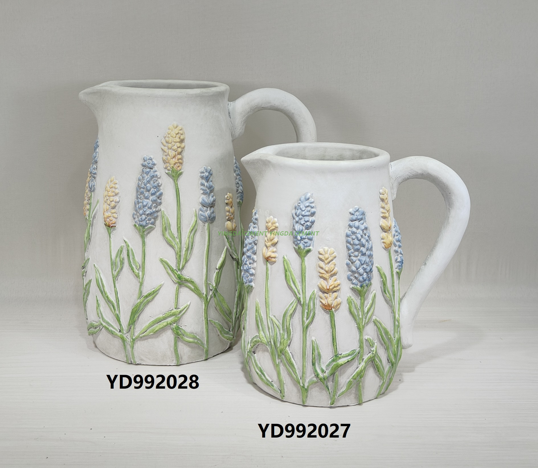 Custom Size Logo Nordic Puffed Ridge Concrete Cement Planter Plant Flower Succulent Cactus Pots