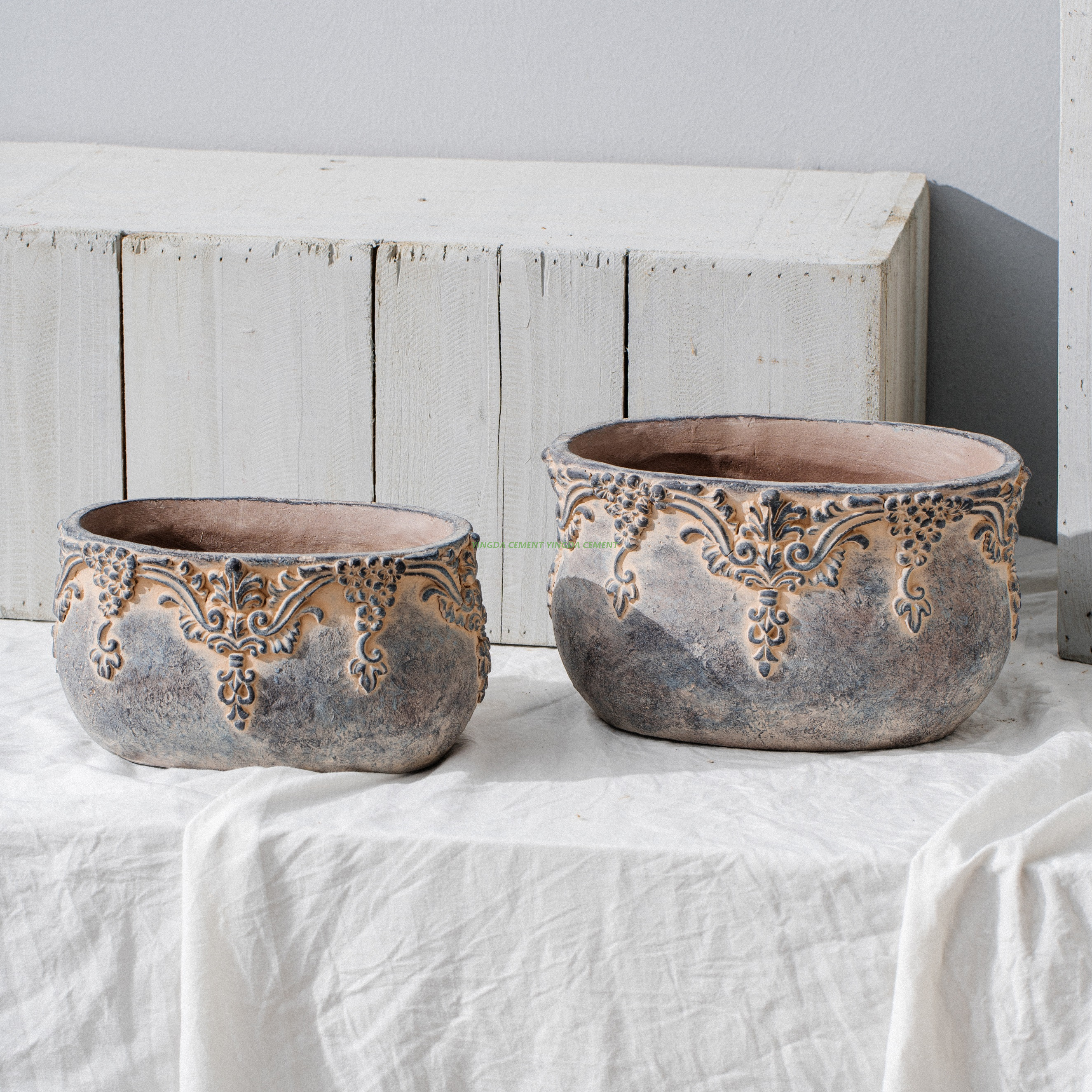 SimpleCement Flowerpot Creative Garden DecorationFlowerpot Magnesium Mud Manufacturers