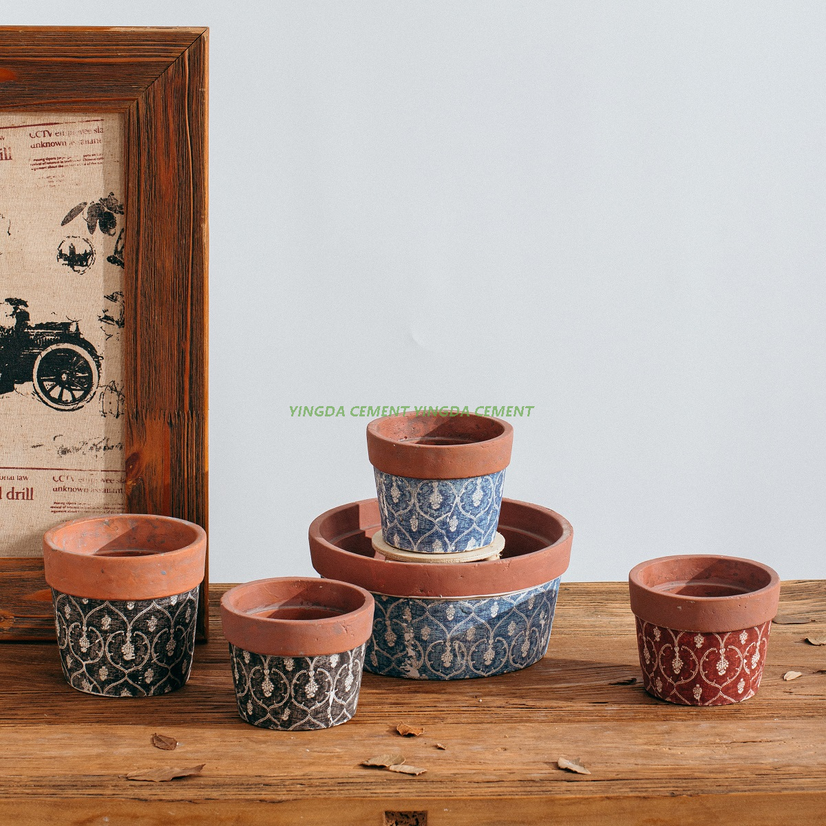 High Quality Creative Design Planter Pot Garden Decoration Rustic Cement Flower Pot for Sale