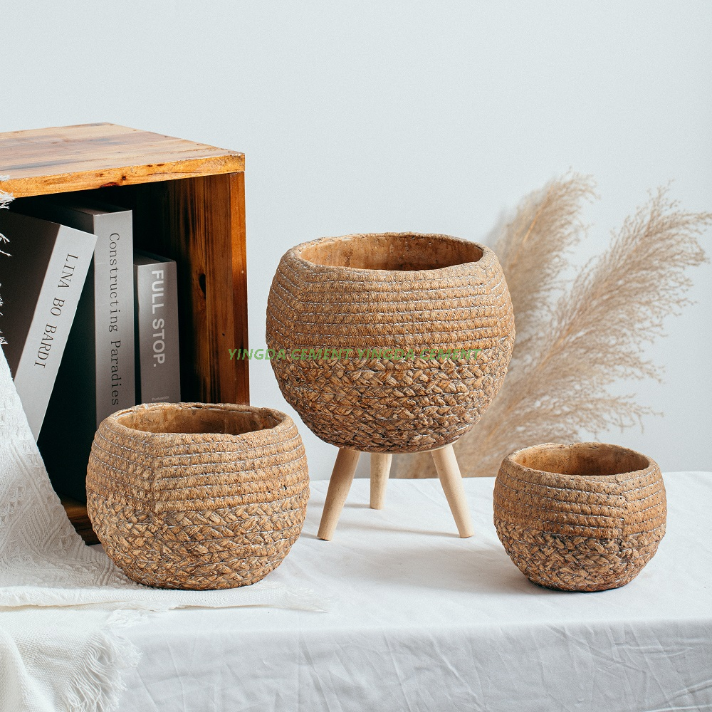 Natural Cement Garden Succulent Pot Indoor Decor Wholesale Plant Pots