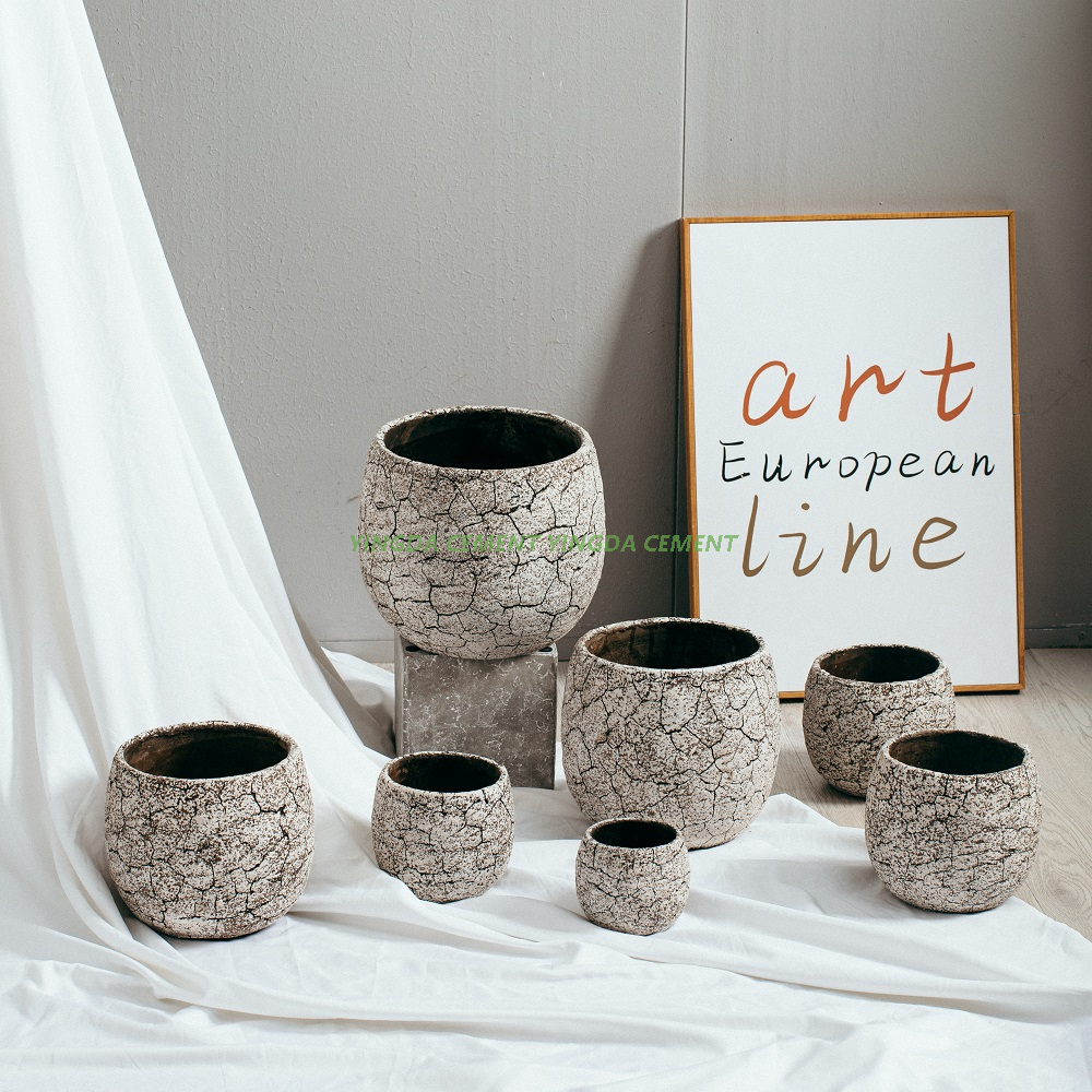 Matte Cement Flower Pots Home Decor Accessories Indoor Plant Pot in Bulk