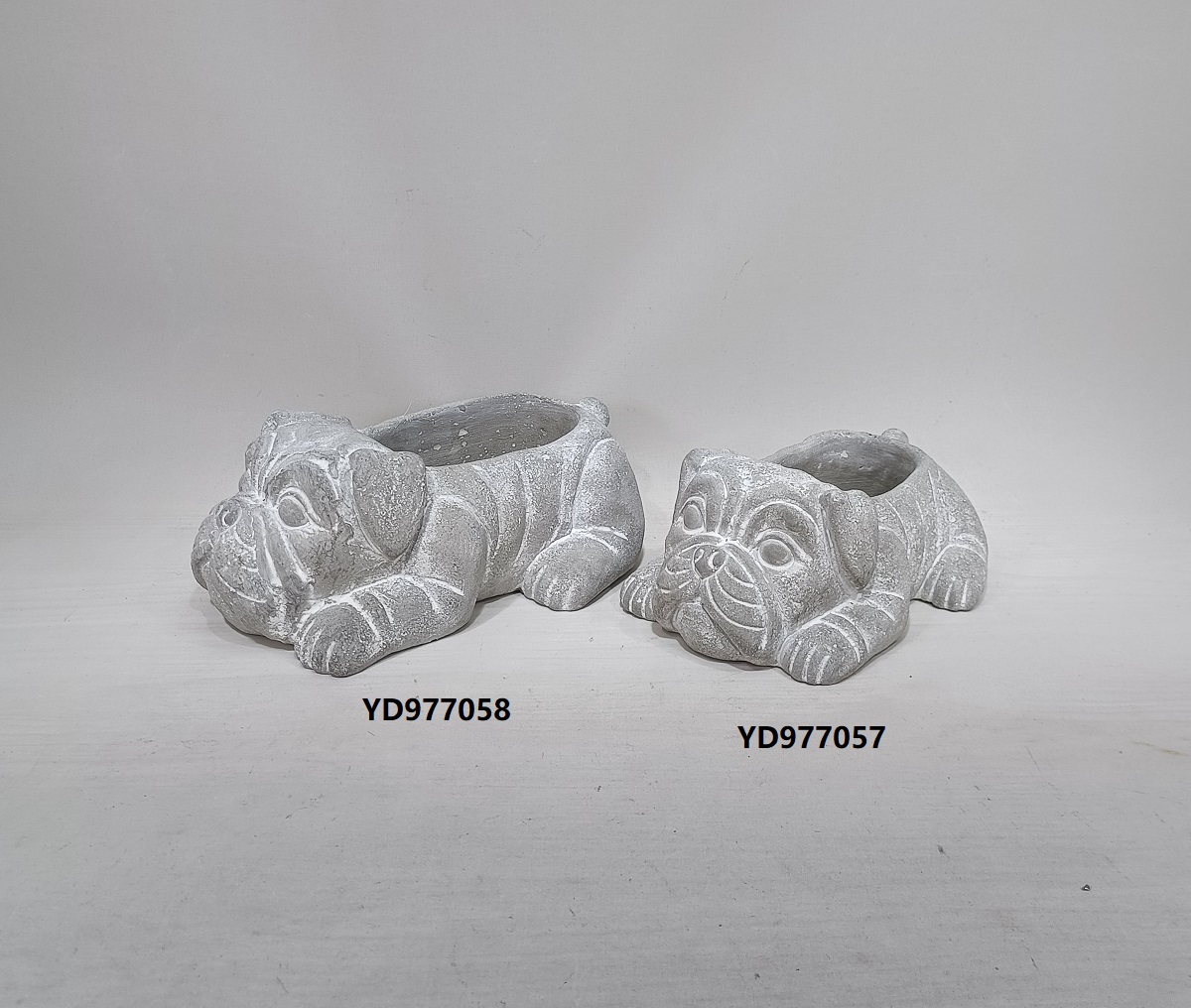 animal shape cement flower pot cute dog design cement planter