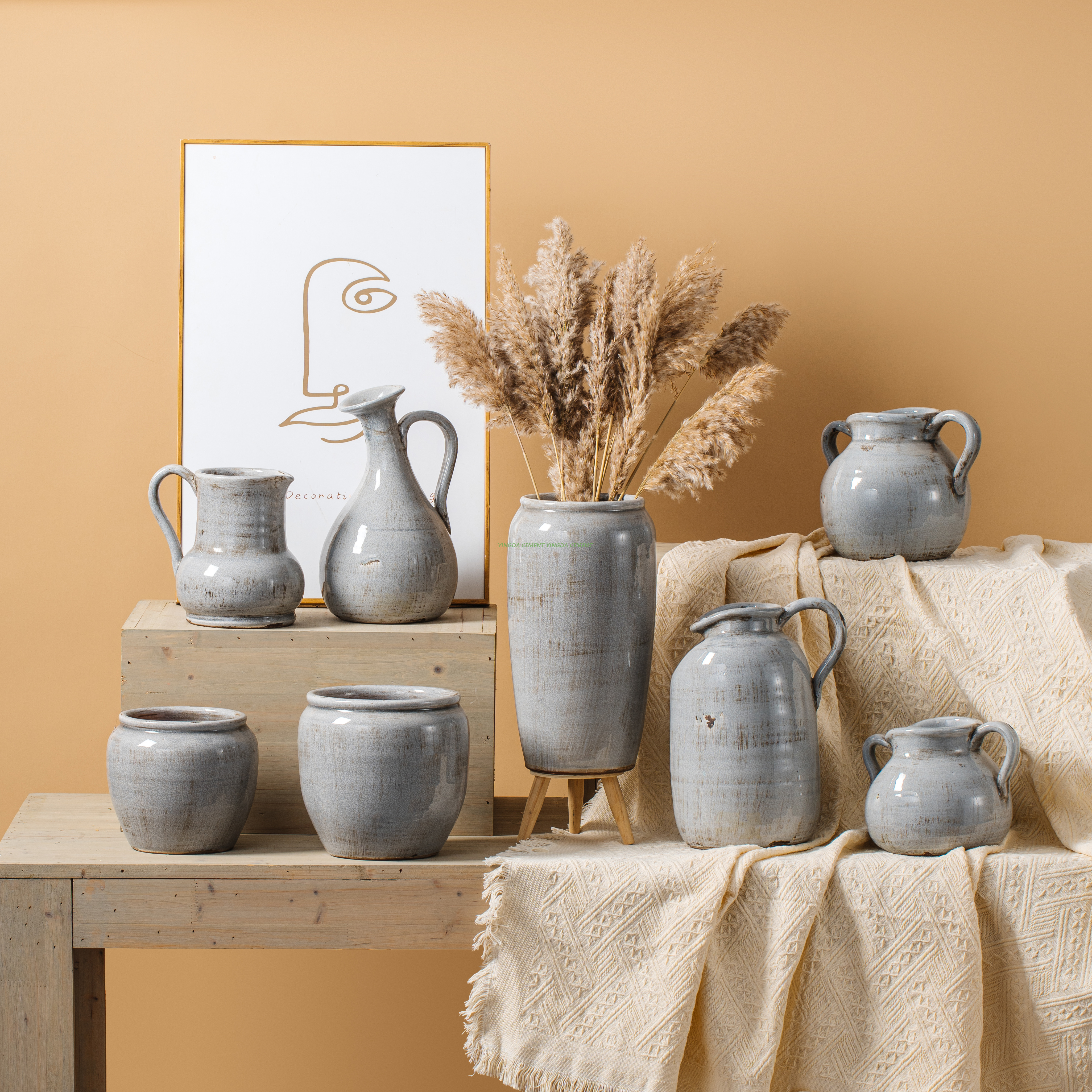 Friendly Modern Design Glazed Ceramic Flower/Plant Pot for Home Gardening Private