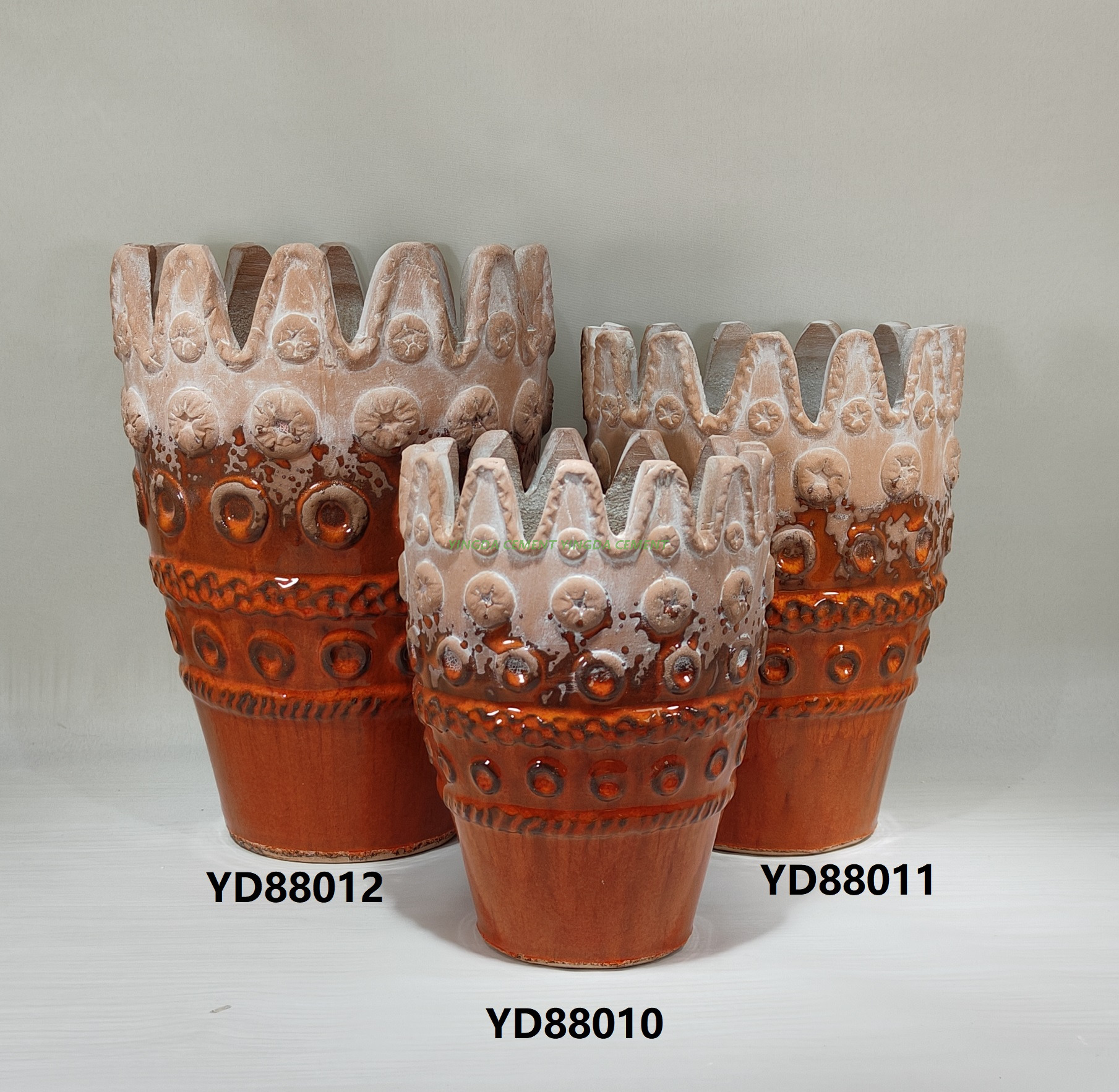 Modern Ceramic Flower Pot for Indoor Garden Simple Design Straight Phalaenopsis Green Aloe Fleshy Green Plant Home Nursery Use