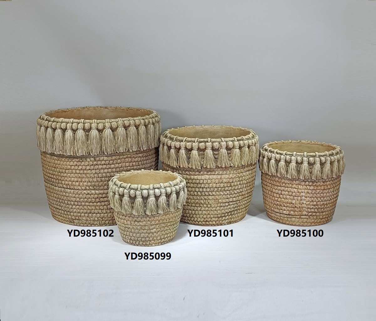 High quality rustic home decorations flower pot custom retro cement plant pot for flowers