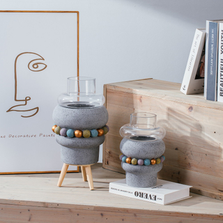 Dot embossed design luxury concrete flower pot for christmas decoration cement flower pot