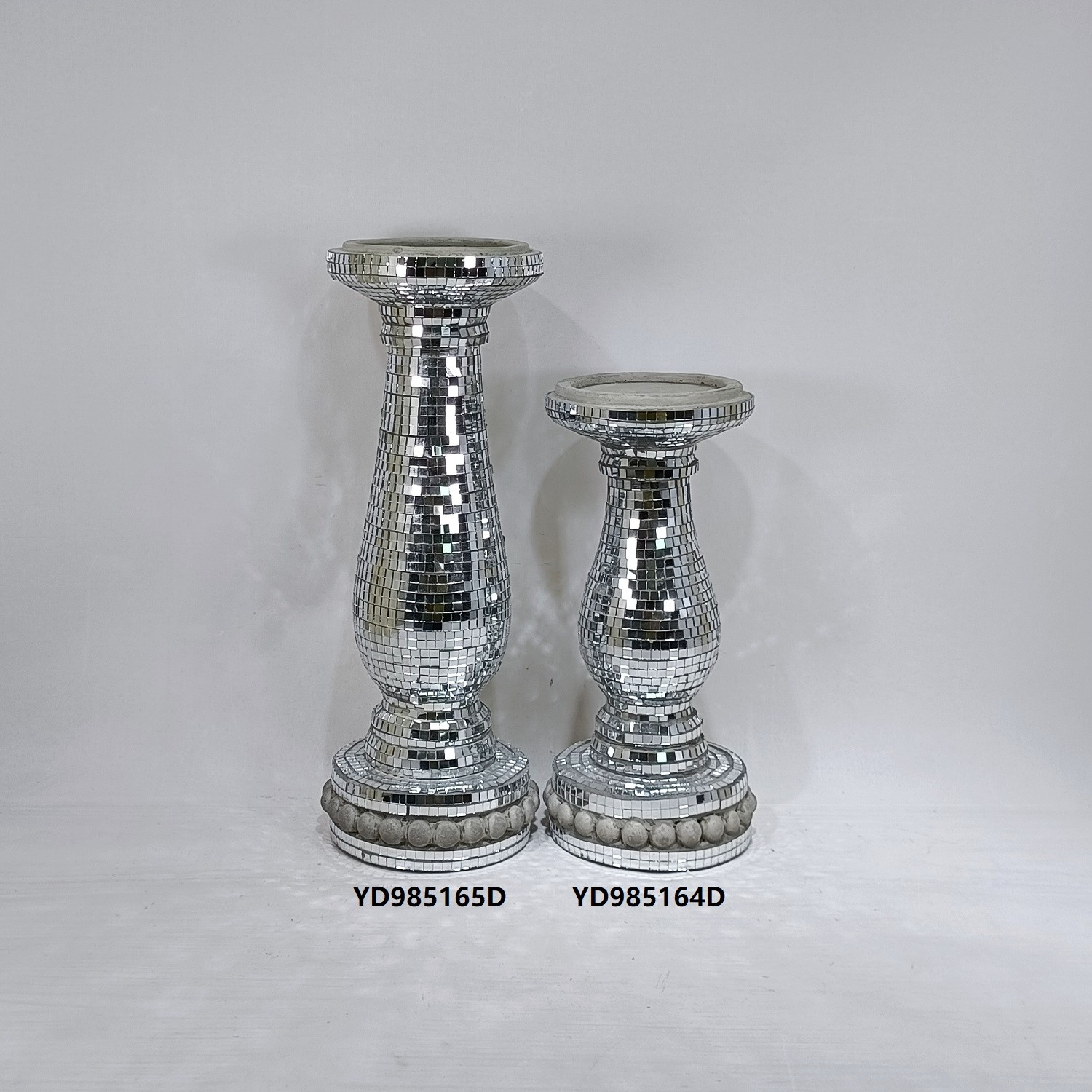 High quality desktop decorative cement candle holder unique tea light cement candle holder